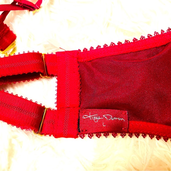 Tisja Damen - Sphinx Underwire Bra, Size Large, Red - Picture 6 of 10
